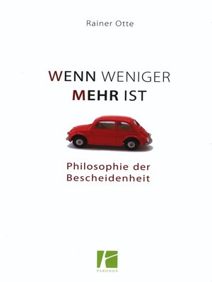 cover image of Wenn weniger mehr ist